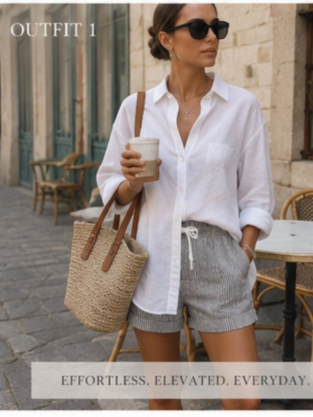 Linen Blend Coastal Drawstring Shorts Scandinavian Quiet Luxury Resort M